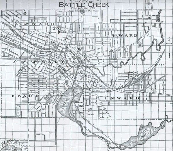 Battle Creek Railroad Map
